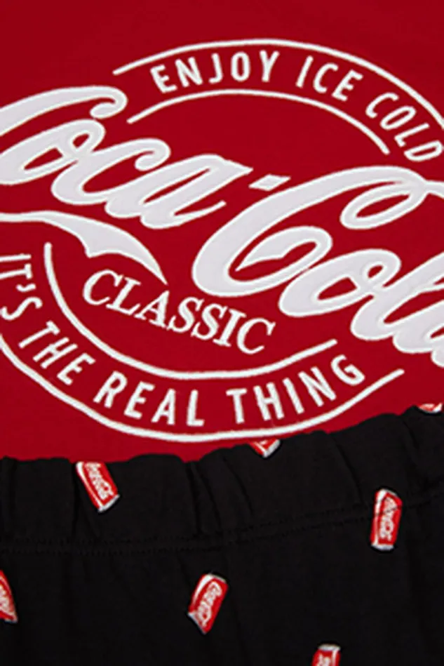 Intimissimi Long Pajamas Men CocaCola Logo Cotton Full Length Pajamas Red 887 8211 Rosso