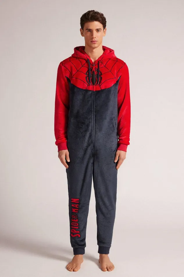 Intimissimi Long Pajamas Men Marvel SpiderMan Terrycloth Coverall Pajamas 724j 8211 Blu Notterosso Intimissimi Long Pajamas Men Marvel SpiderMan Terrycloth Coverall Pajamas 724j 8211 Blu Notterosso