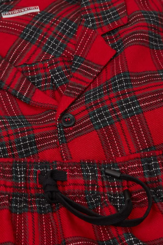 Intimissimi Long Pajamas Men Tartan Brushed Cloth Full Length Pajamas Red 753j 8211 Rosso Intimissimi Tartan Natale