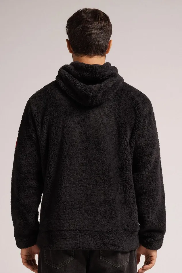 Intimissimi Long Sleeve Tops Men CocaCola Polar Fleece Zip Sweatshirt Black 019 8211 Black