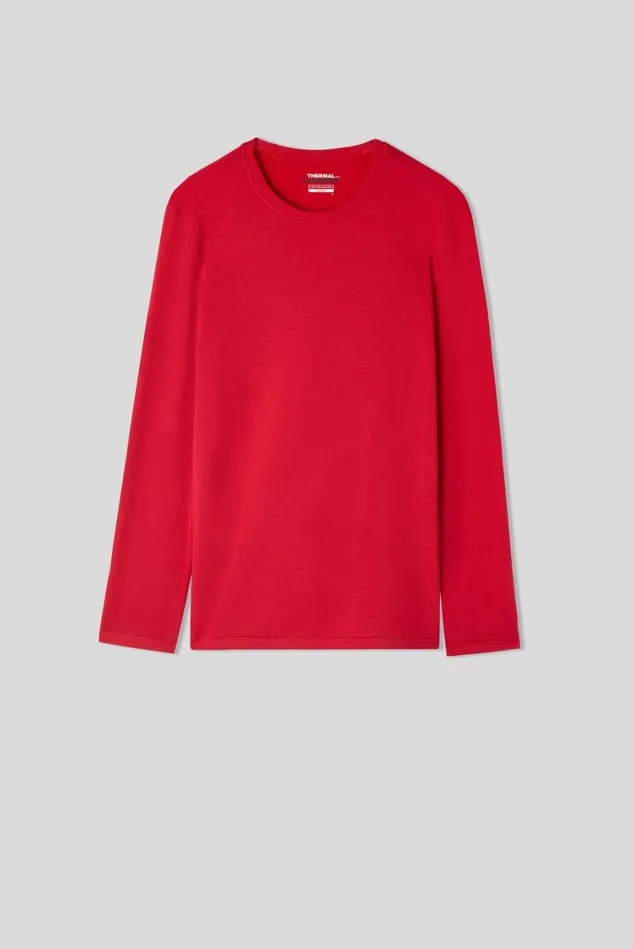 Intimissimi Long Sleeve Tops Men LongSleeve ModalCashmere Top Red 887 8211 Rosso