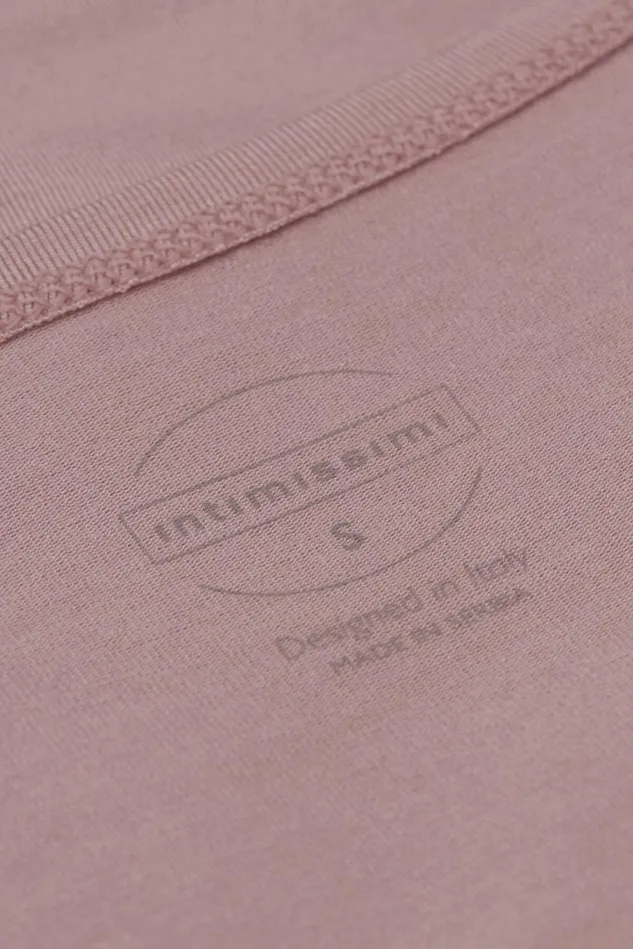 Intimissimi Long Sleeve Tops Women Long Sleeve Scoop Neck Top In MicroModal Pink 011i 8211 Elegant Pink