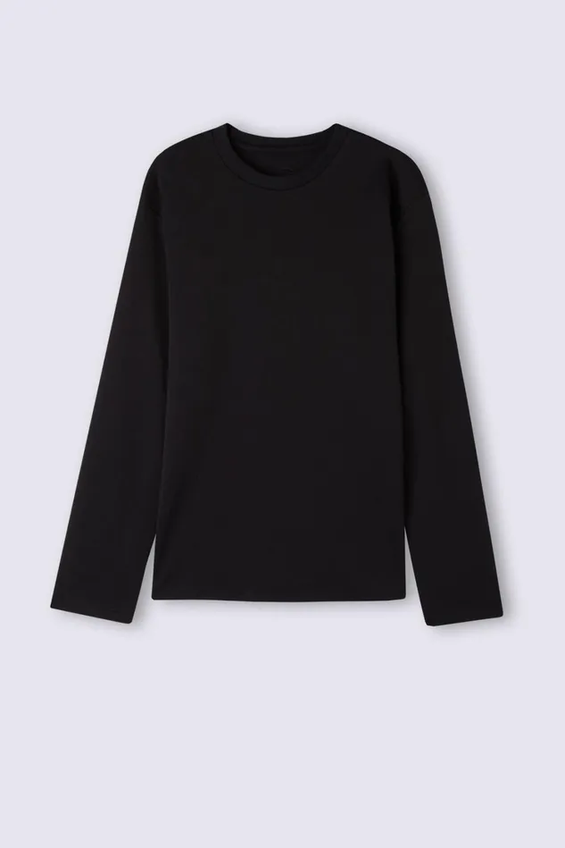 Intimissimi Long Sleeve Tops Women Long Sleeve Top In Cotton Black 019 8211 Black
