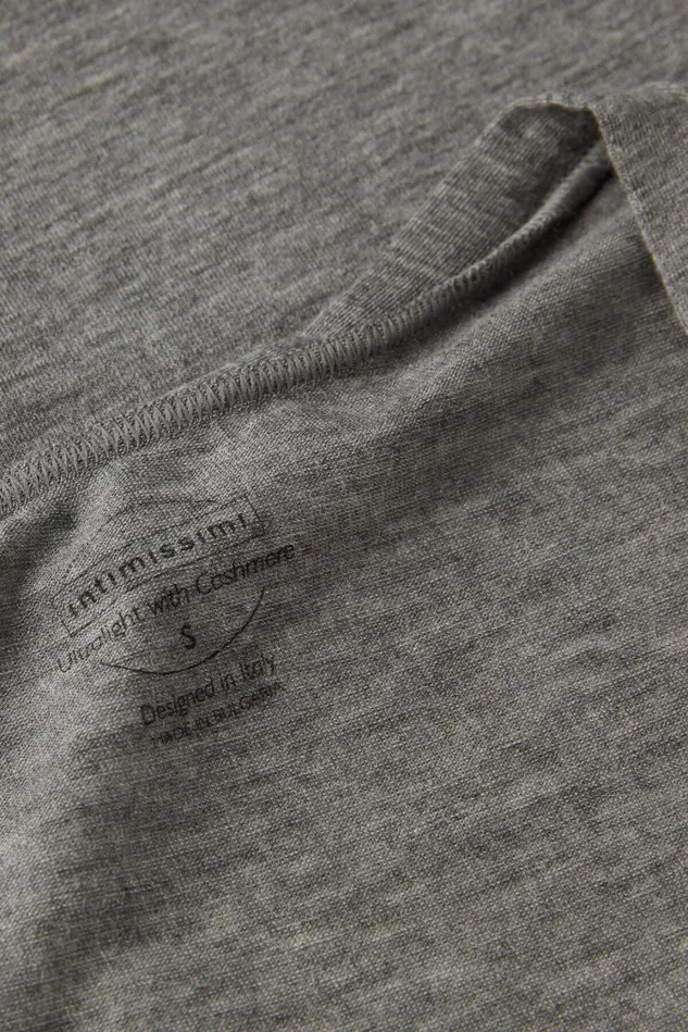 Intimissimi Long Sleeve Tops Women VNeck Top In Modal Ultralight With Cashmere Grey 456j 8211 Medium Grey Mel