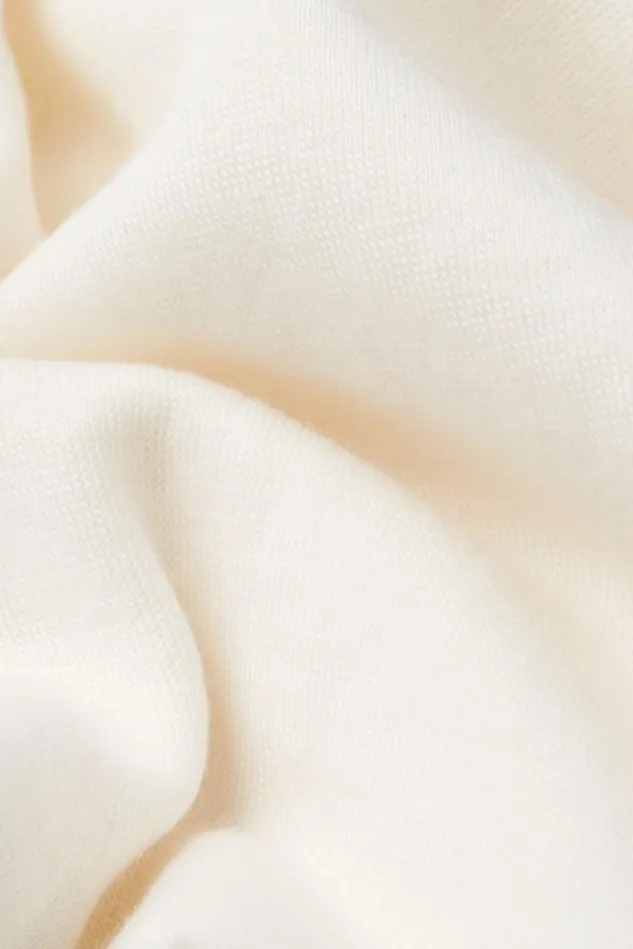 Intimissimi Long Sleeve Tops Women Wool and Cotton Long Sleeve Crewneck Top Ivory 2127 8211 Talc White