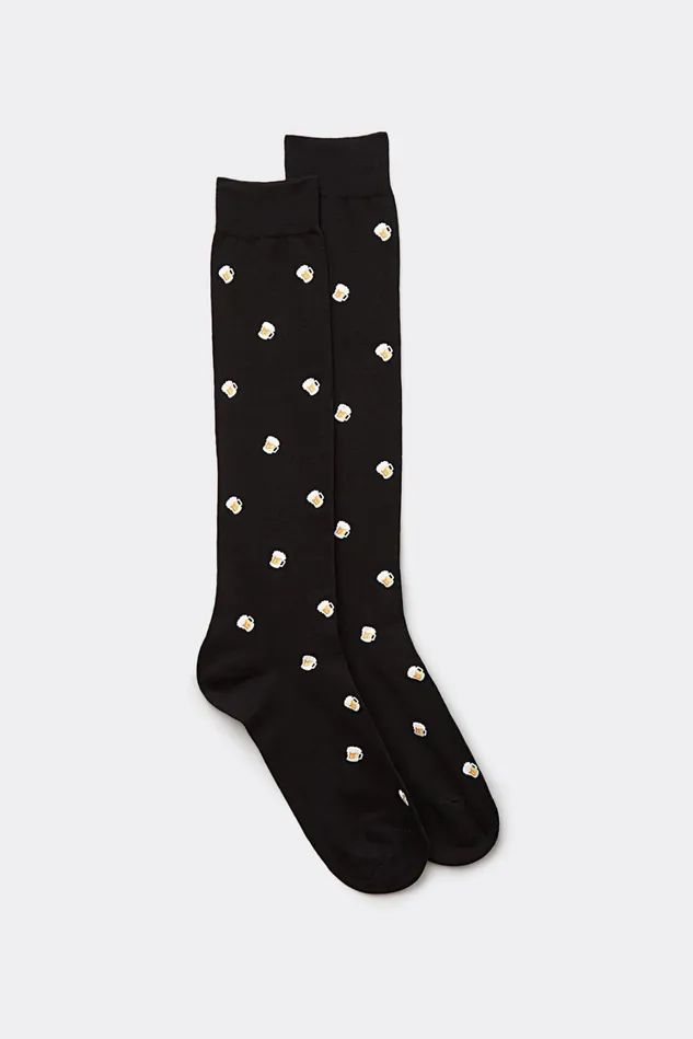Intimissimi Long Socks Men Beer Print Soft Cotton Knee Socks Black 701j 8211 Nero Stampa Birre Intimissimi Long Socks Men Beer Print Soft Cotton Knee Socks Black 701j 8211 Nero Stampa Birre