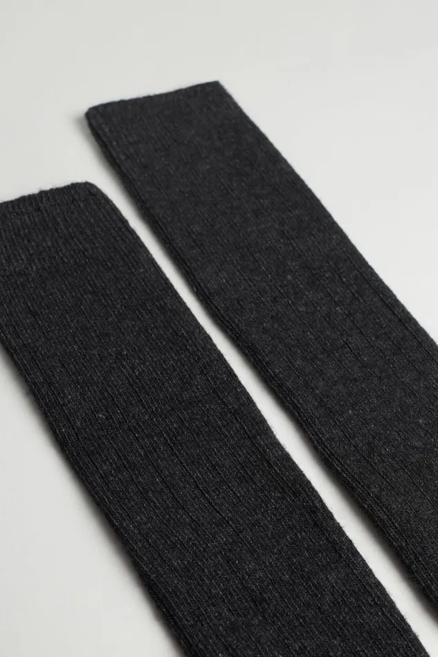 Intimissimi Long Socks Men Long Ribbed Socks In Cashmere And Wool Grey 780 8211 Anthracite