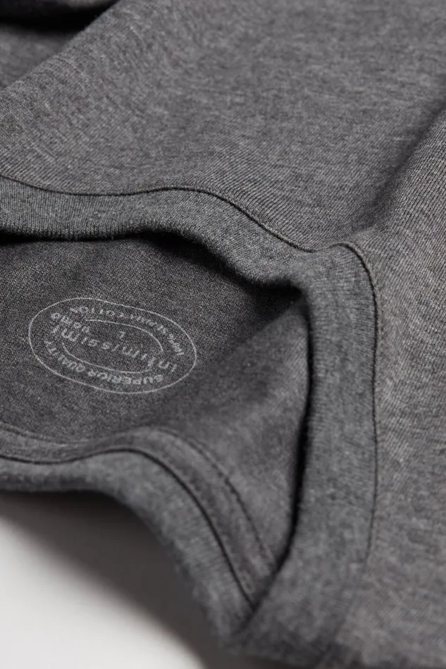 Intimissimi Pajama Separates Men Superior Cotton TShirt Dark Grey 5227 8211 Heathered Graphite Grey