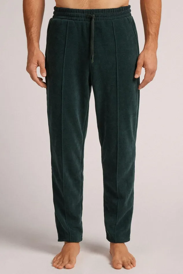 Intimissimi Pants Men Brushed Chenille Pants Green 132j 8211 Verde Scuro