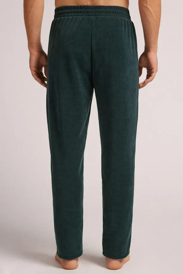 Intimissimi Pants Men Brushed Chenille Pants Green 132j 8211 Verde Scuro