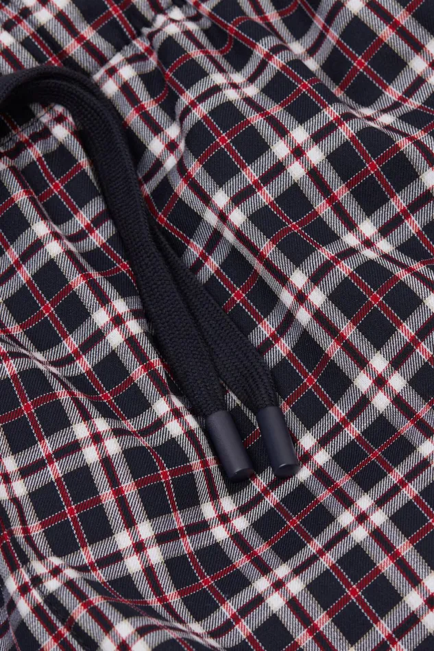 Intimissimi Pants Men Checked Cloth Shorts Blue 668j 8211 Check Blubianco