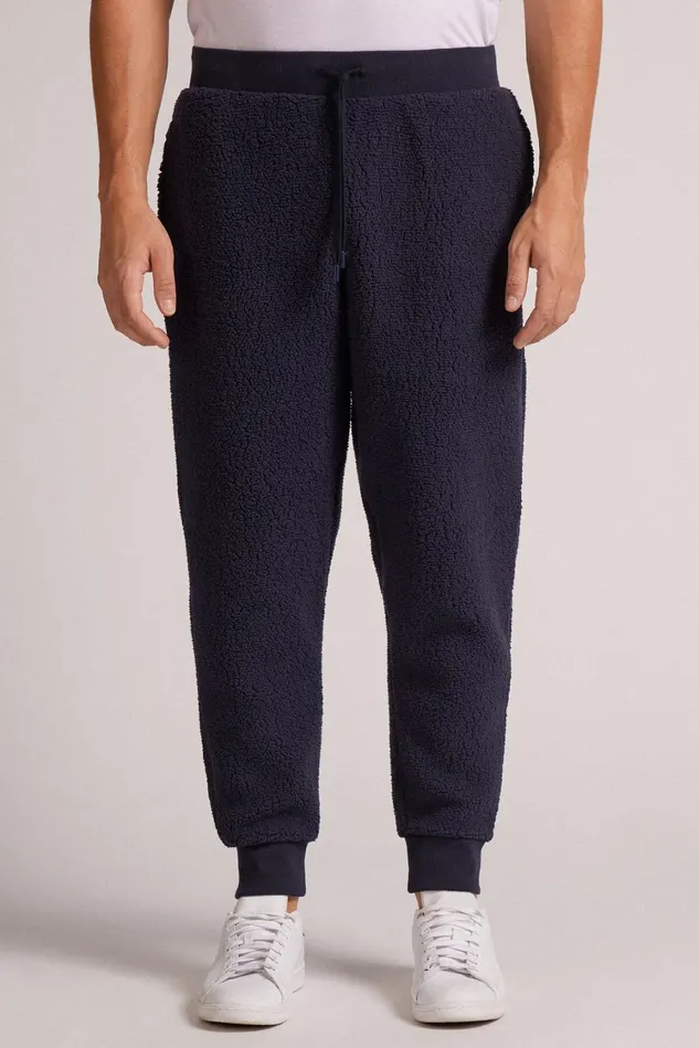 Intimissimi Pants Men Polar Fleece Pants Blue 800 8211 Blu Notte