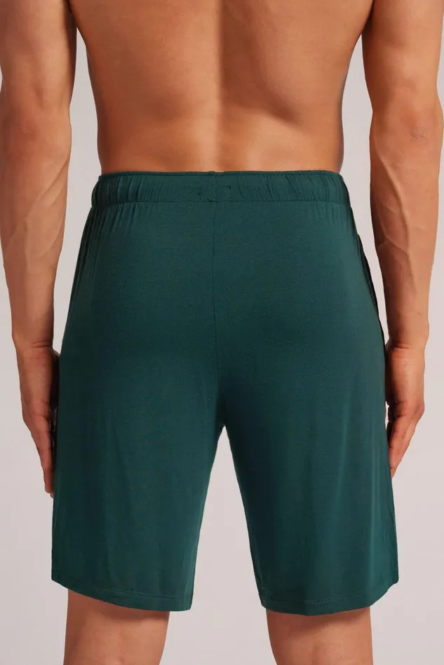 Intimissimi Pants Men Silk And Modal Shorts Green 132j 8211 Verde Scuro