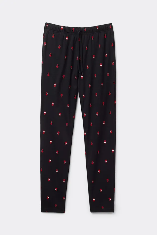 Intimissimi Pants Men SpiderMan Marvel Full Length Cotton Pants Black 689j 8211 Nero Stampa Spiderman