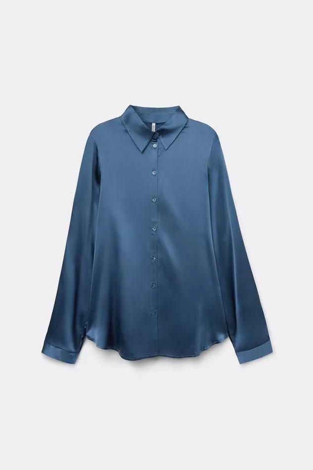 Intimissimi Shirts Women Silk Shirt Blue 658j 8211 Lapis Blue