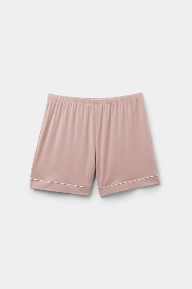 Intimissimi Short Pajamas Women Modal Shorts With Contrast Trim Pink 011i 8211 Elegant Pink