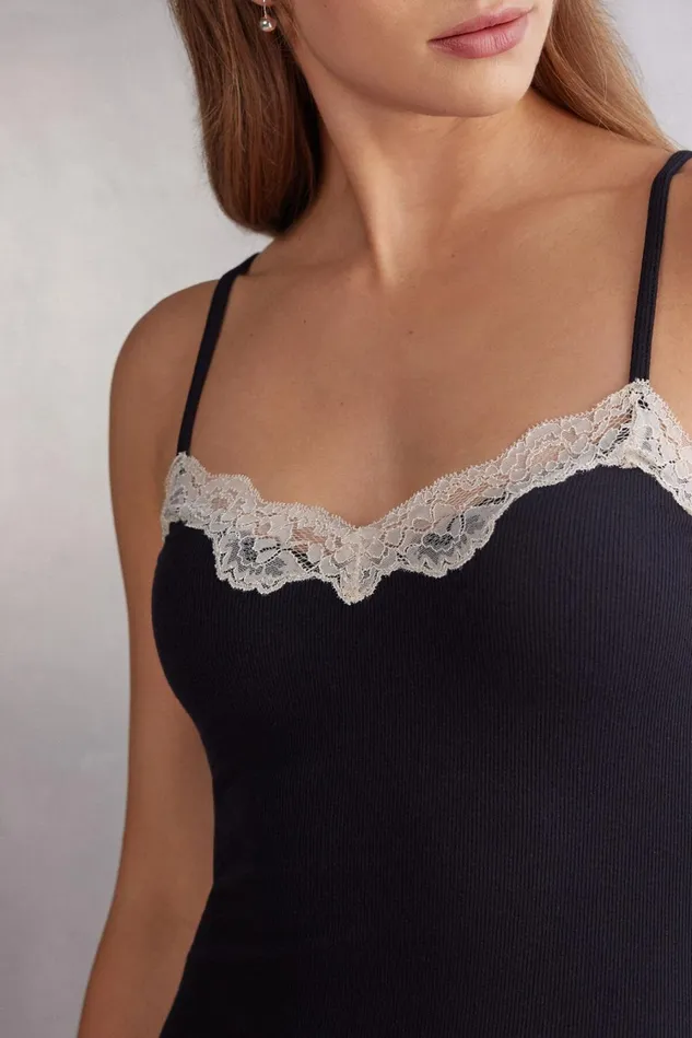 Intimissimi Slips Babydolls Women Effortless Beauty Chemise Black 768j 8211 Nerocream
