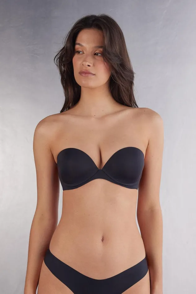 Intimissimi Strapless Bandeau Women Anna Bandeau Bra In Ultralight Microfiber Black 019 8211 Black