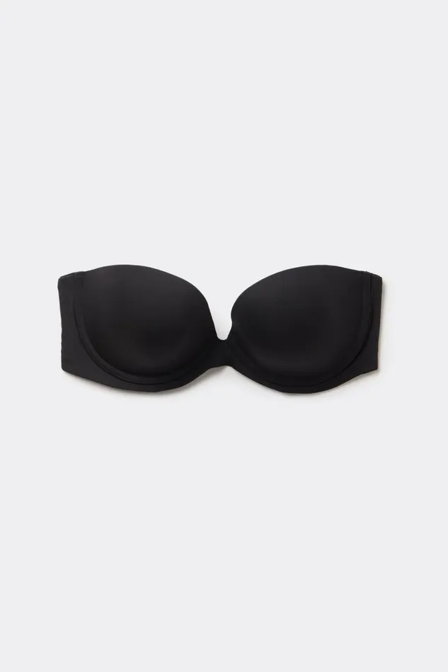 Intimissimi Strapless Bandeau Women Anna Bandeau Bra In Ultralight Microfiber Black 019 8211 Black