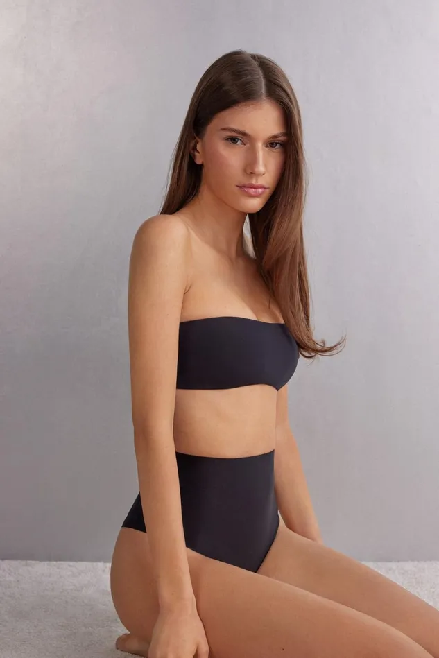 Intimissimi Strapless Bandeau Women Ilaria Bandeau Bra In Ultralight Microfiber Black 019 8211 Black