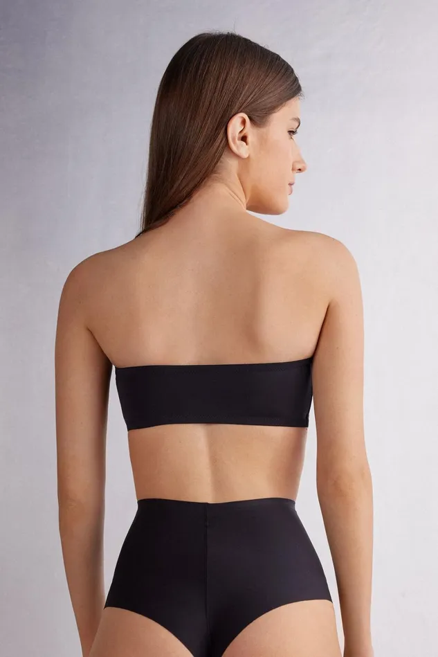 Intimissimi Strapless Bandeau Women Ilaria Bandeau Bra In Ultralight Microfiber Black 019 8211 Black