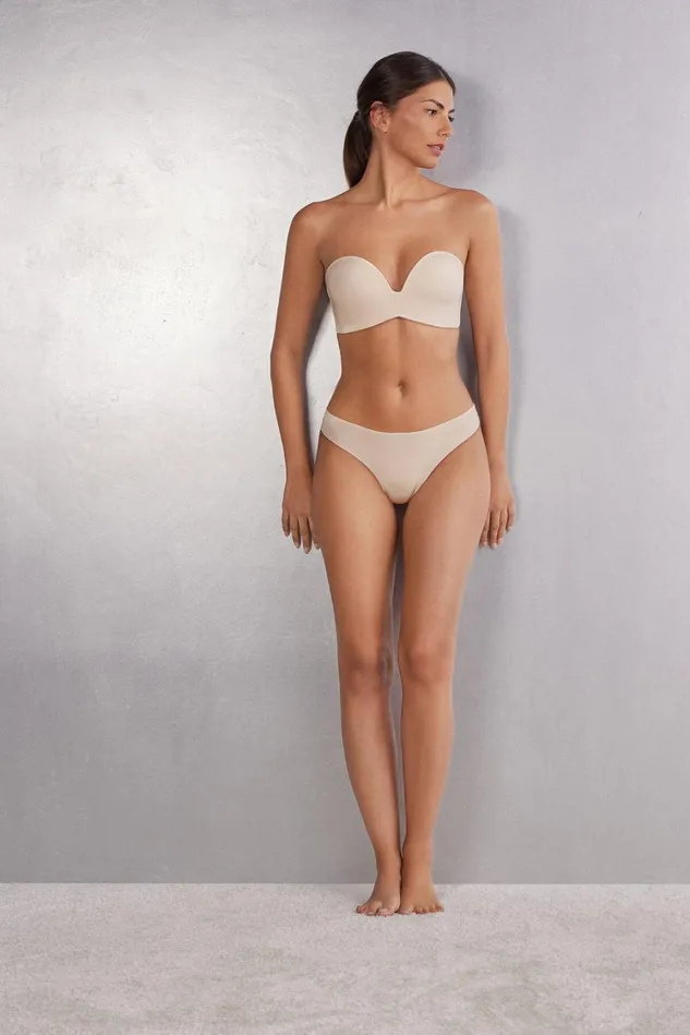 Intimissimi Strapless Bandeau Women Laura Bandeau Bra In Ultralight Microfiber Natural 2280 8211 Avorio Crema