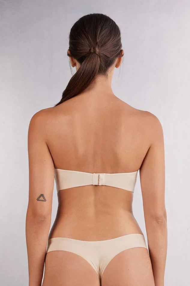 Intimissimi Strapless Bandeau Women Laura Bandeau Bra In Ultralight Microfiber Natural 2280 8211 Avorio Crema
