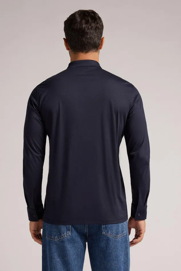Intimissimi Sweatshirts Men Mercerized Cotton Polo Blue 800 8211 Blu Notte