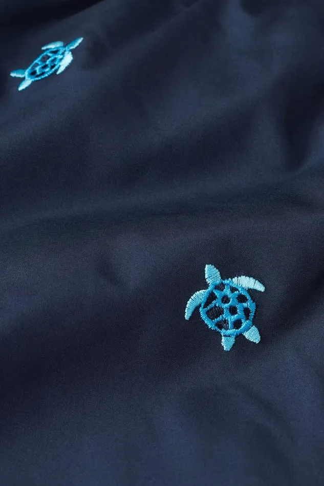 Intimissimi Swim Trunks Men Embroidered Turtle Swim Trunks Blue 637j 8211 Tartarughe Blu Intenso