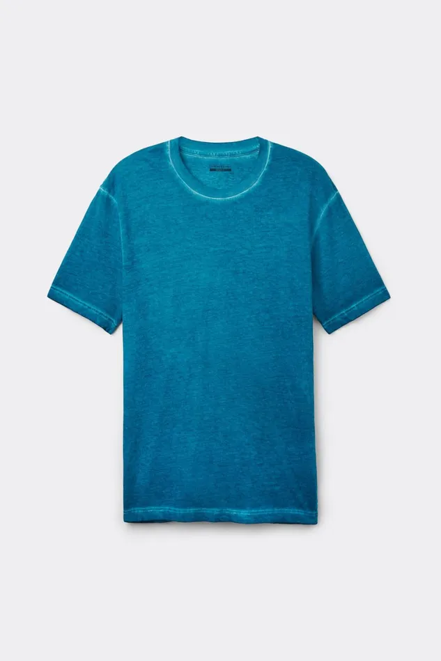 Intimissimi TShirts Polos Men Washed Collection Cotton TShirt Blue 686j 8211 Moroccan Blue Washed
