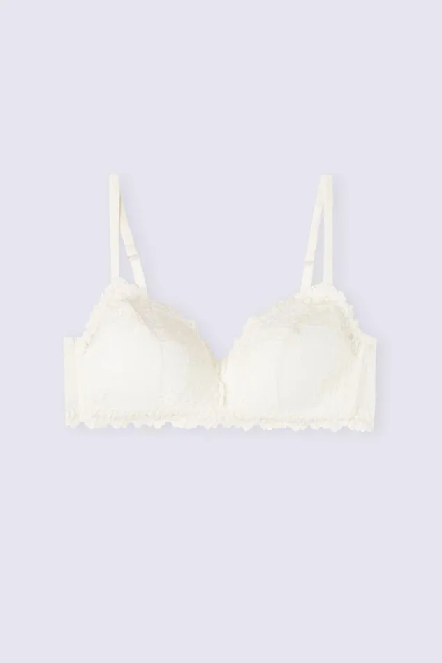 Intimissimi Triangle Women Pretty Flowers Tiziana Triangle Bra Ivory 2127 8211 Talc White