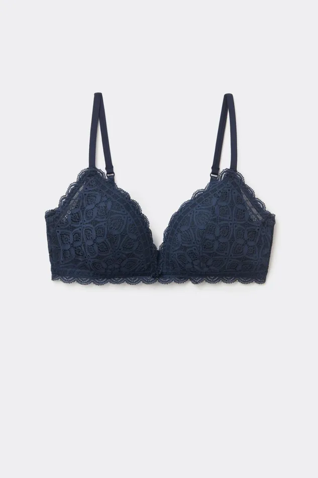 Intimissimi Triangle Women Tiziana Triangle Bra In Lace Blue 1467 8211 Intense Blue
