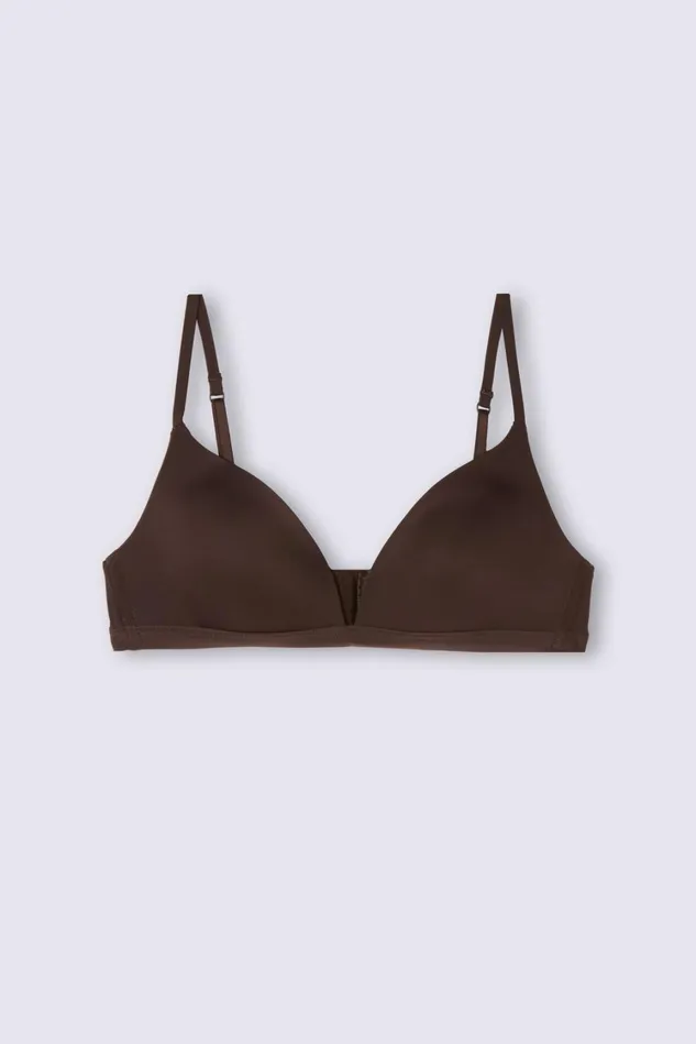 Intimissimi Triangle Women Tiziana Triangle Bra In Ultralight Microfiber Brown 705j 8211 Mocha Moka Brown