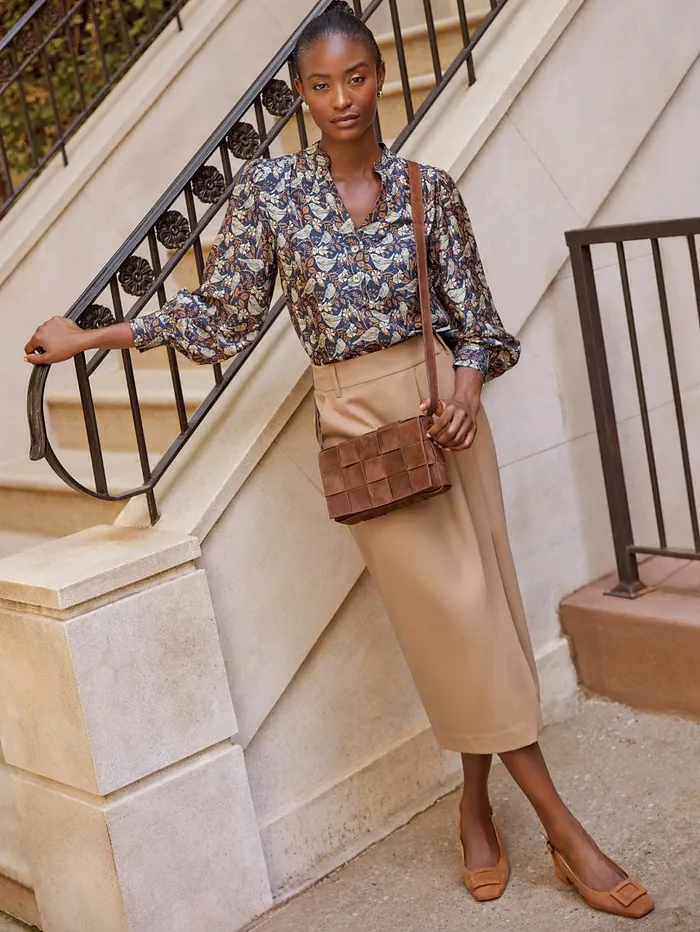 JMcLaughlin Carolina Skirt Khaki Women Skirts and Skorts JMcLaughlin Carolina Skirt Khaki Women Skirts and Skorts