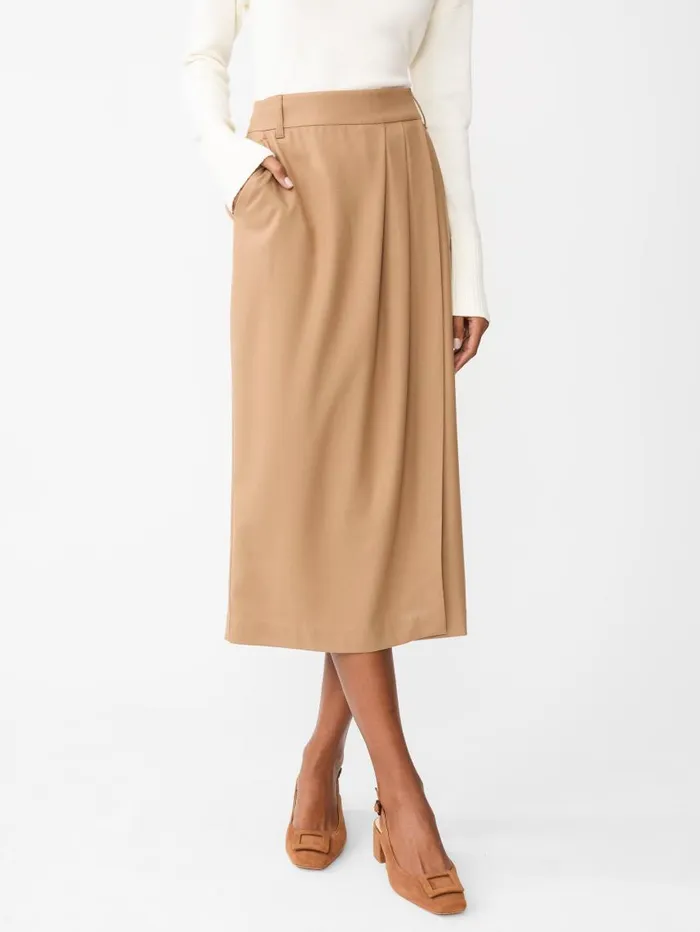 JMcLaughlin Carolina Skirt Khaki Women Skirts and Skorts JMcLaughlin Carolina Skirt Khaki Women Skirts and Skorts