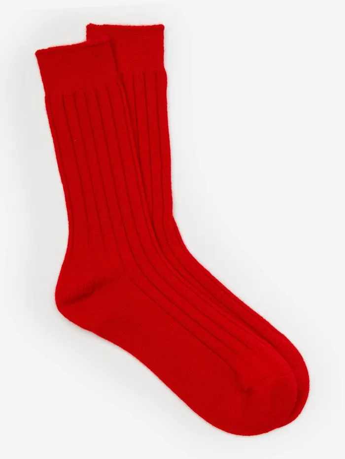 JMcLaughlin Cashmere Socks Red Men Socks