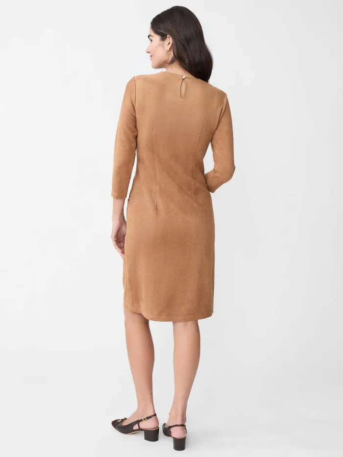 JMcLaughlin Catalyst Faux Suede Dress Tan Women Dresses JMcLaughlin Catalyst Faux Suede Dress Tan Women Dresses