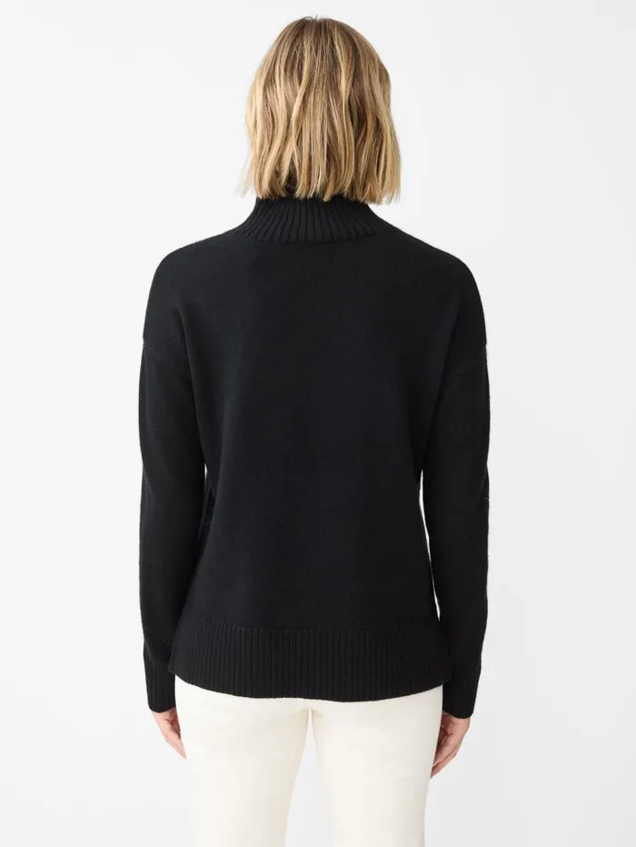 JMcLaughlin Dina Cashmere Turtleneck Black Women Sweaters JMcLaughlin Dina Cashmere Turtleneck Black Women Sweaters