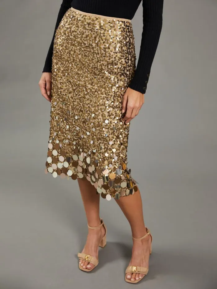 JMcLaughlin Jessica Sequin Skirt RSVP X Steven Stolman Gold Women Skirts and Skorts JMcLaughlin Jessica Sequin Skirt RSVP X Steven Stolman Gold Women Skirts and Skorts