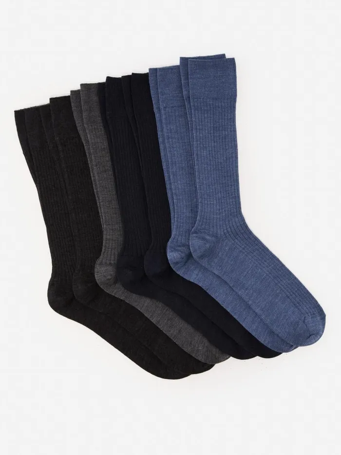 JMcLaughlin Men039s Wool Sock Box Multi Men Socks