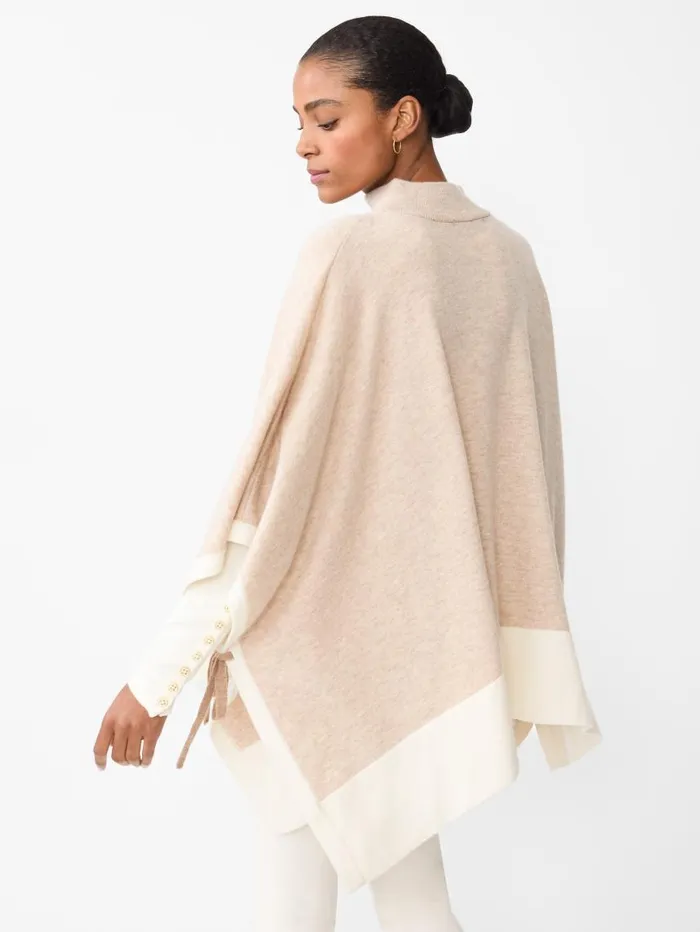 JMcLaughlin Misty Poncho Oatmealivory Women Jackets and Outerwear