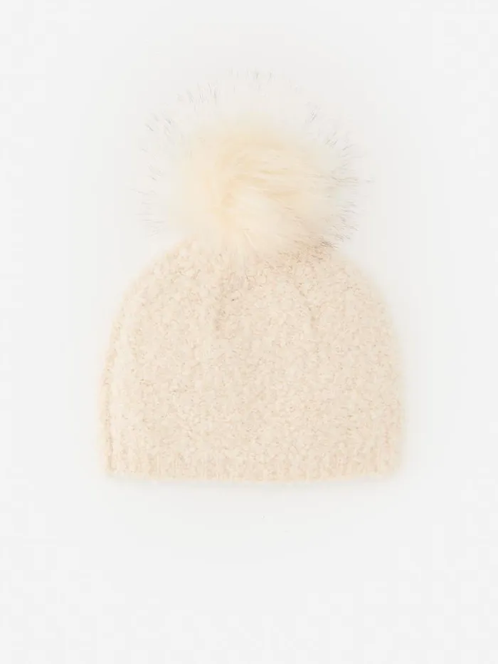 JMcLaughlin Priya Beanie Cream Women Hats and Gloves