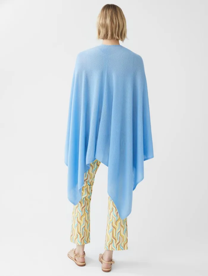 JMcLaughlin Rossi Cashmere Wrap Light Blue Women Jackets and Outerwear