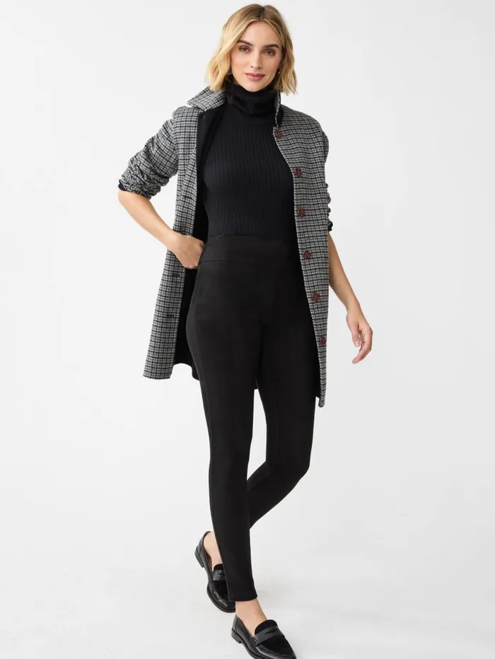 JMcLaughlin Suri Faux Suede Leggings Black Women Pants
