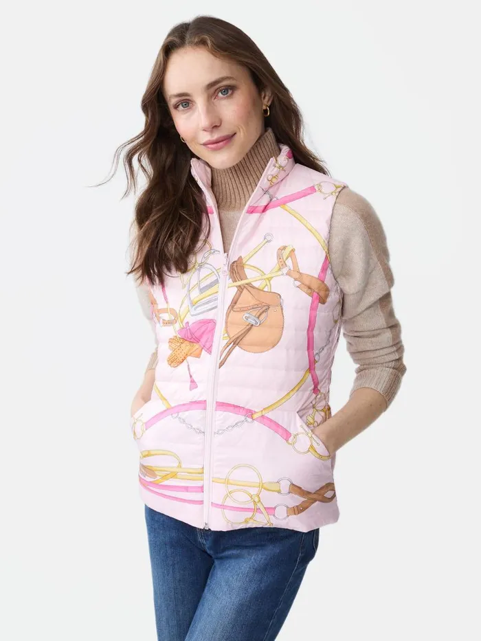 JMcLaughlin Tahoe Reversible Puffer Vest In Neo Gulltopp Light Pinkpink Women Jackets and Outerwear