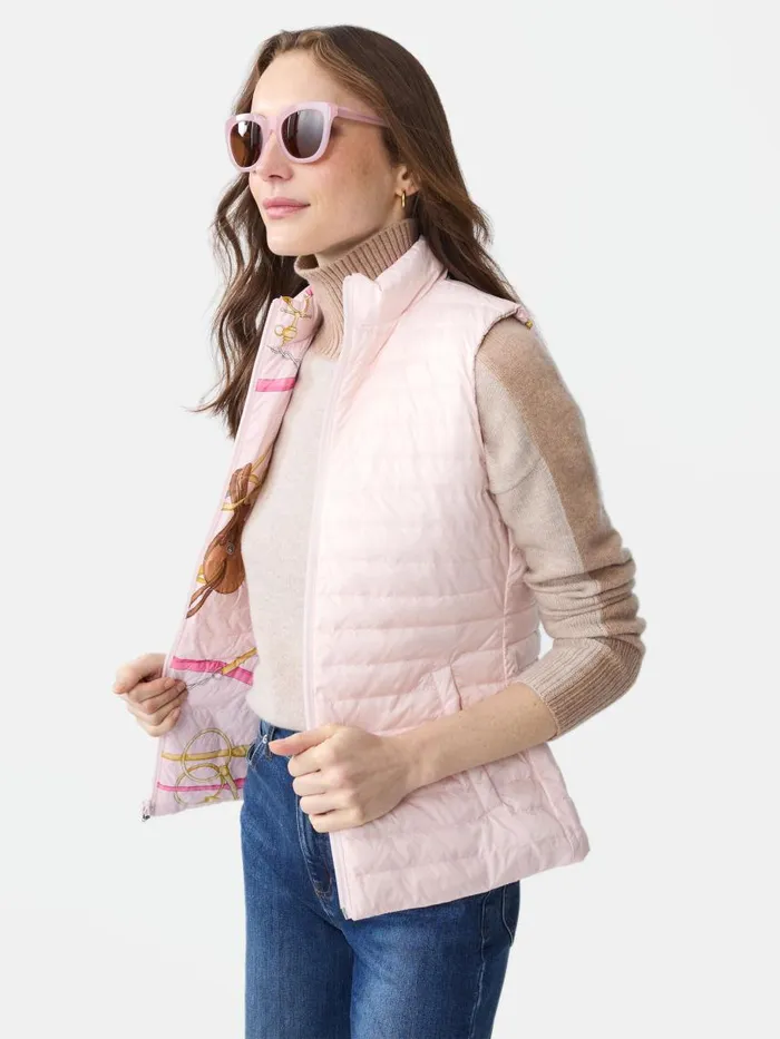 JMcLaughlin Tahoe Reversible Puffer Vest In Neo Gulltopp Light Pinkpink Women Jackets and Outerwear