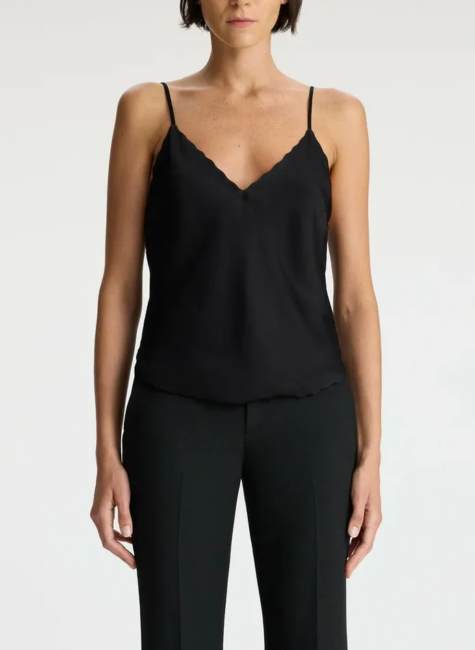 Jackets and Coats Women ALC Malia Scalloped Camisole Top Black Jackets and Coats Women ALC Malia Scalloped Camisole Top Black