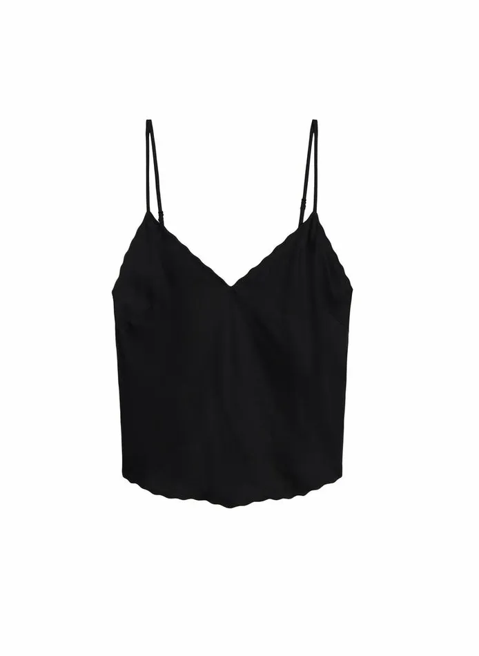 Jackets and Coats Women ALC Malia Scalloped Camisole Top Black Jackets and Coats Women ALC Malia Scalloped Camisole Top Black