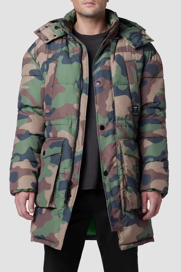 Jackets and Outerwear Men Hudson Jeans Quilted Hooded Storm Parka Fatigue Green Jackets and Outerwear Men Hudson Jeans Quilted Hooded Storm Parka Fatigue Green