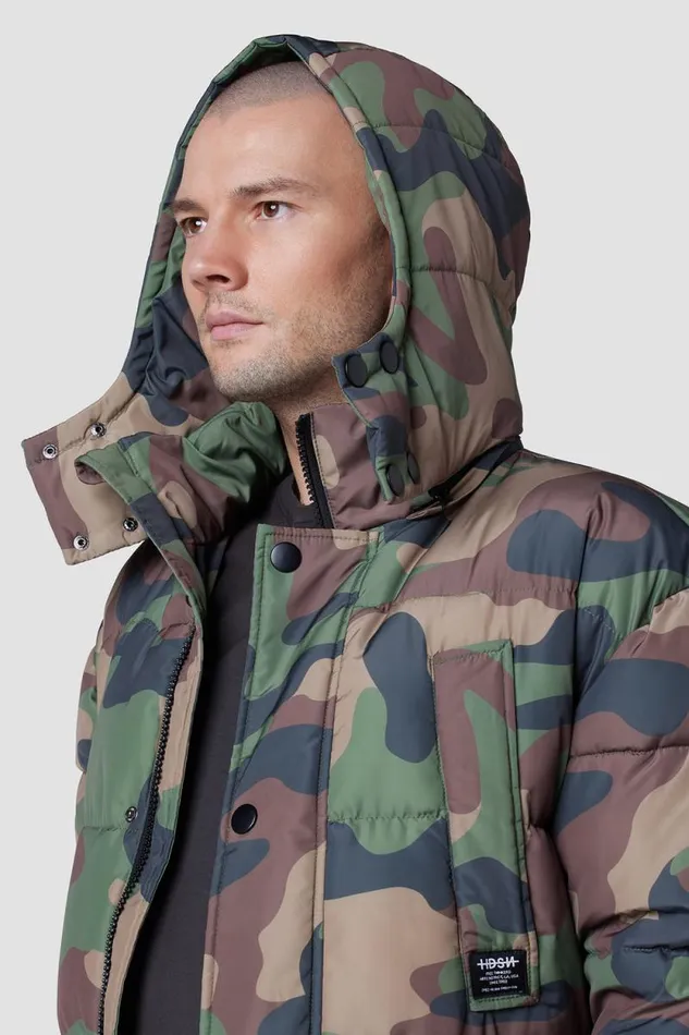 Jackets and Outerwear Men Hudson Jeans Quilted Hooded Storm Parka Fatigue Green Jackets and Outerwear Men Hudson Jeans Quilted Hooded Storm Parka Fatigue Green